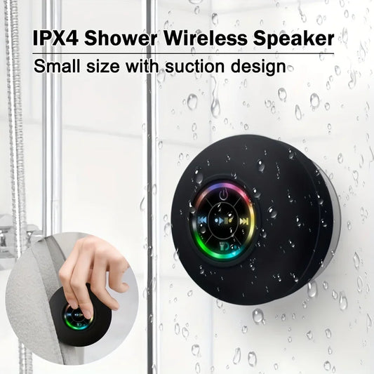 Bathroom Waterproof Wireless LED Bluetooth Speaker 