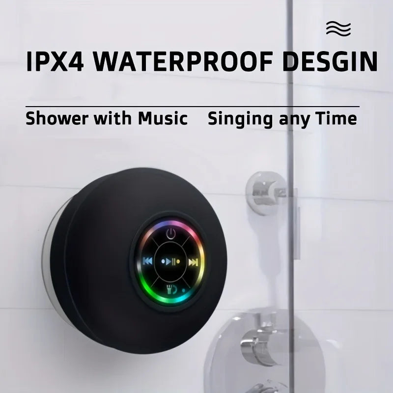 Bathroom Waterproof Wireless LED Bluetooth Speaker 